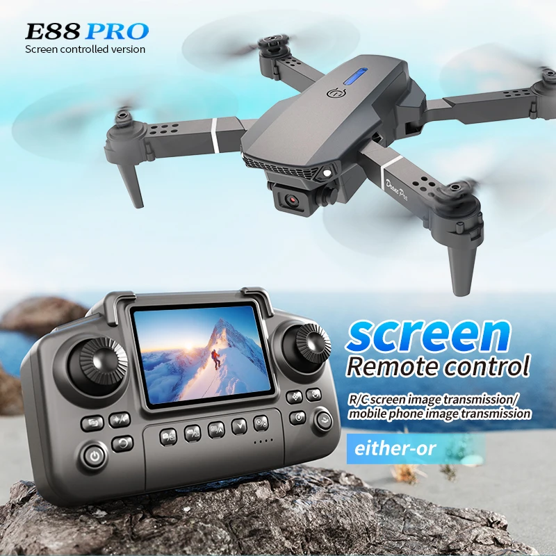 Drone Rc E88 Pro - Professionelle E88 PRO Drohne mit Bildschirm