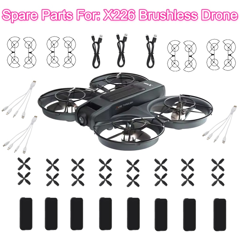 Drone Rc X226 - X226 Bürstenloser RC-Drohnen-Fernbedienungs-Quadcopter Ersatzteile 3,7V 1800mAh